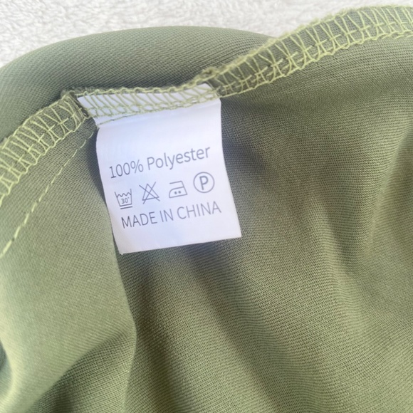 Mogidol Sexy Satin Backless Midi Dress Halter High-Slit Sz Small Green - Picture 14 of 16